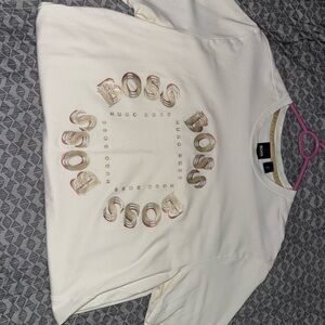 Hugo Boss Ivory Logo Sweatshirt